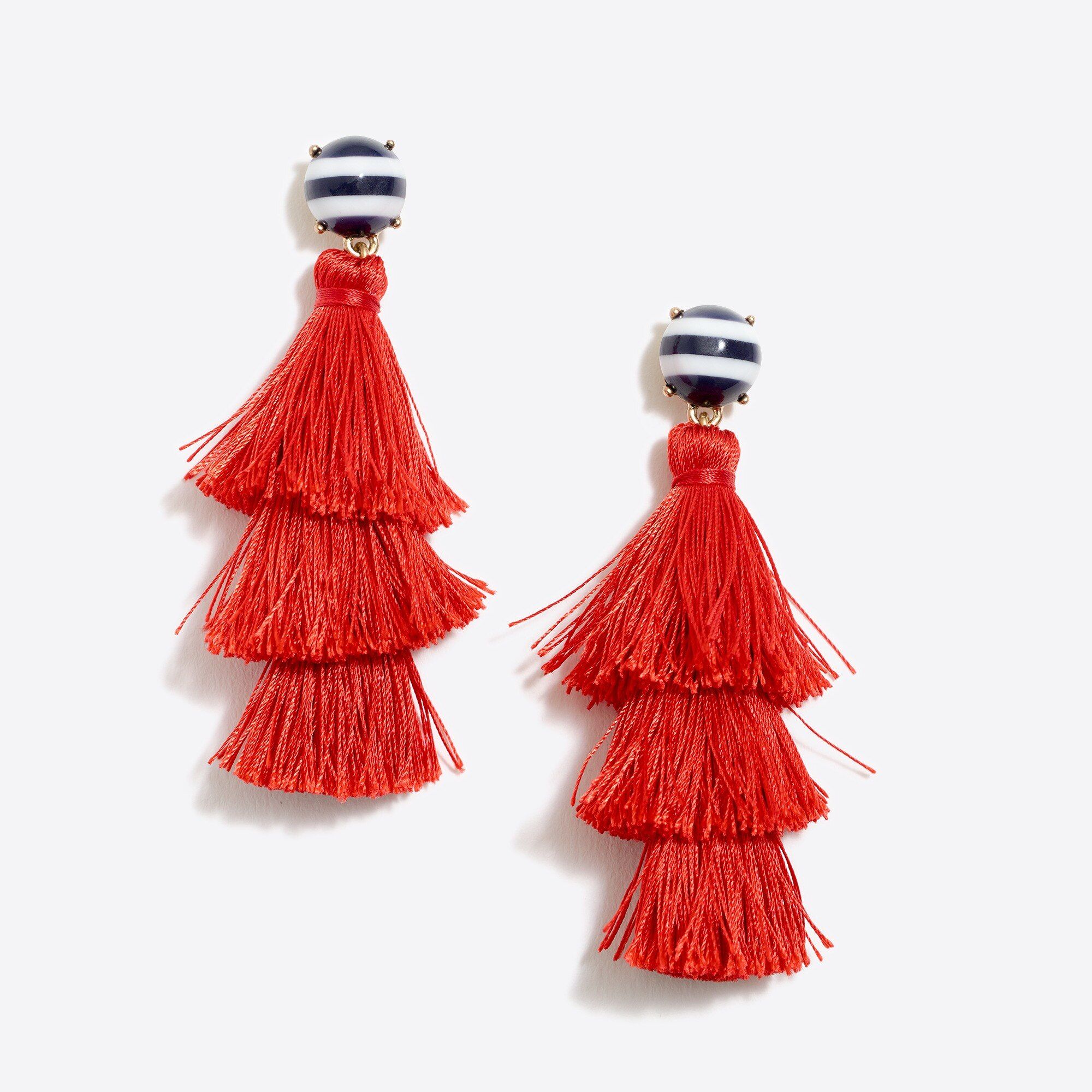 Striped and solid tassel earrings | J.Crew Factory