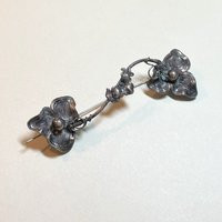 Antique Long Vining Leaf Brooch, Handmade C Clasp Catch, Silvertone Metal, Victorian Brooch. Large 1880S-90S P7291 | Etsy (US)