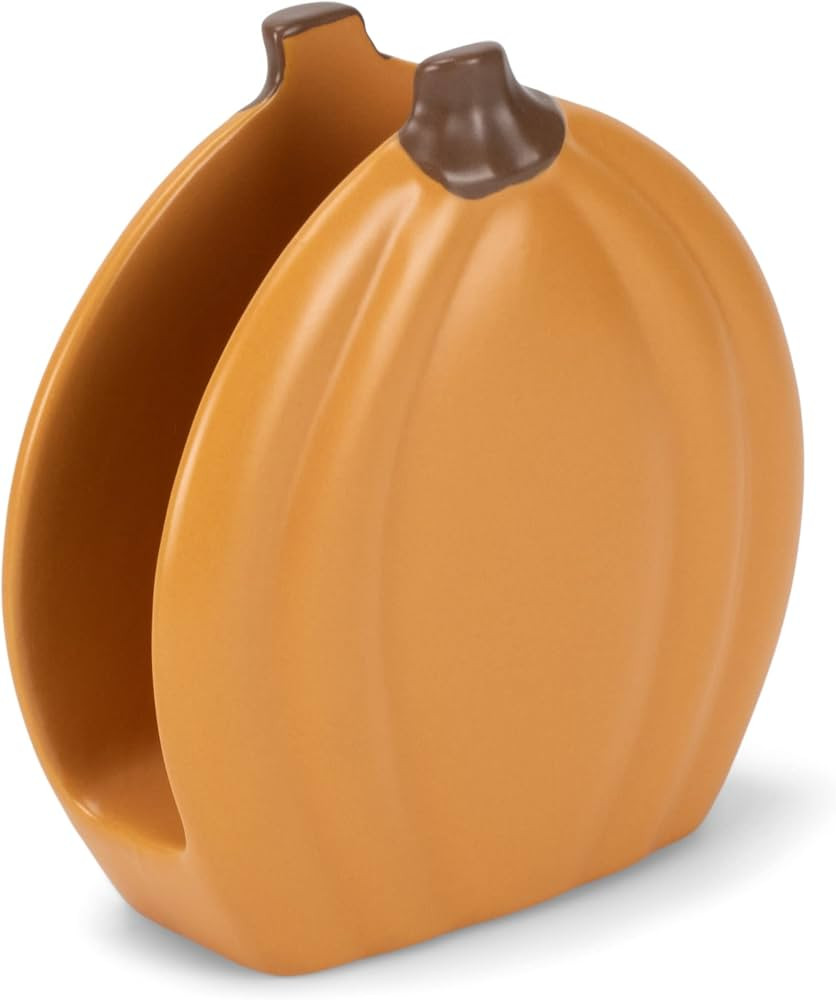 Nat & Jules Pumpkin Shaped Standard Size Ceramic Napkin Holder: Perfect for Your Indoor Home Fall... | Amazon (US)