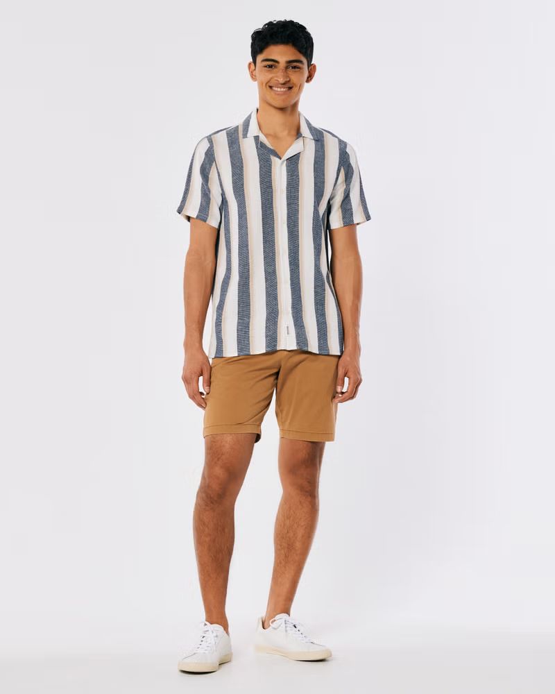 Textured Short-Sleeve Shirt | Hollister (US)