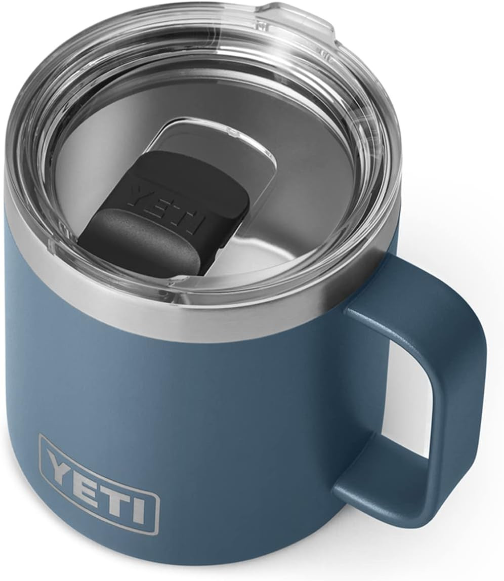 YETI Rambler 14 oz Mug, Vacuum Insulated, Stainless Steel with MagSlider Lid, Stainless | Amazon (US)