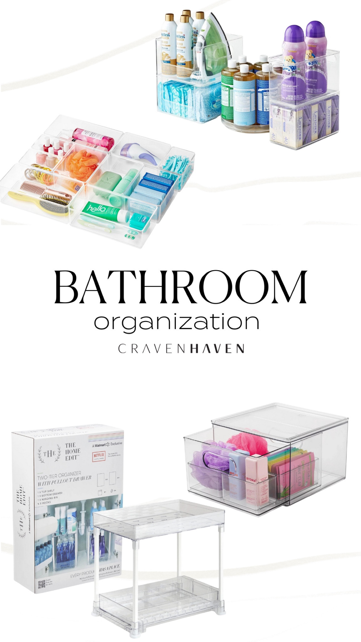 My favorite organization from Walmart the home edition! Just stocked up on a bunch of pieces for Kenny and my new vanities.

#LTKHome #LTKFindsUnder50