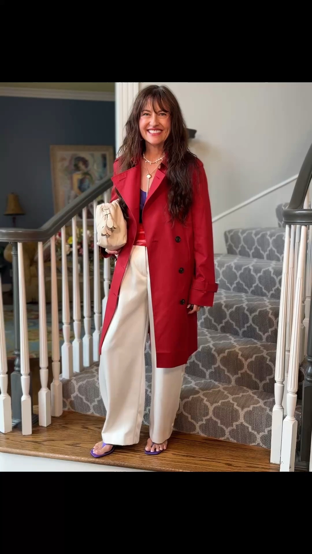 Color blocking for fall! I love my neutrals but sometimes they can feel boring! Let’s amp it up with red purple combo! You can wear this with jeans too but I’d probably wear white jeans.

#LTKootd #LTKOver40 #LTKWorkwear