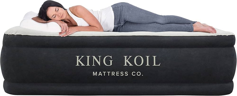 King Koil Luxury Air Mattress Queen with Built-in Pump for Home, 20” Queen Size Inflatable Airb... | Amazon (US)