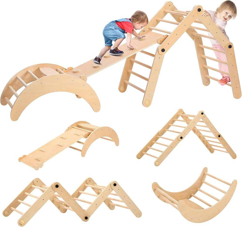 Dripex Deformable Pikler Triangle Set, Extra Large Pickler Climbing Set with Over 20 Fun Playing ... | Amazon (US)