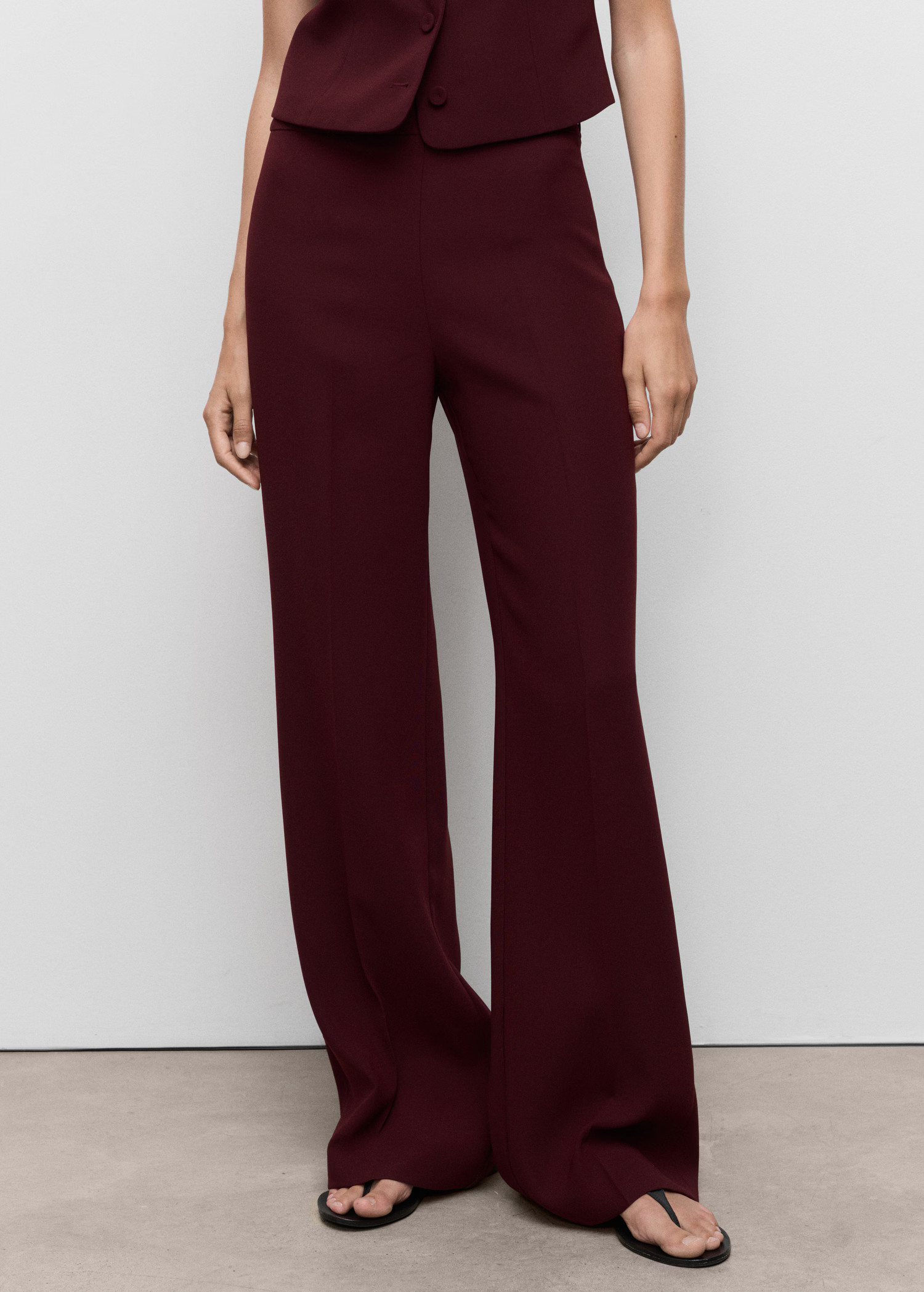 Straight mid-rise suit pants | Mango (US/MX/AU)