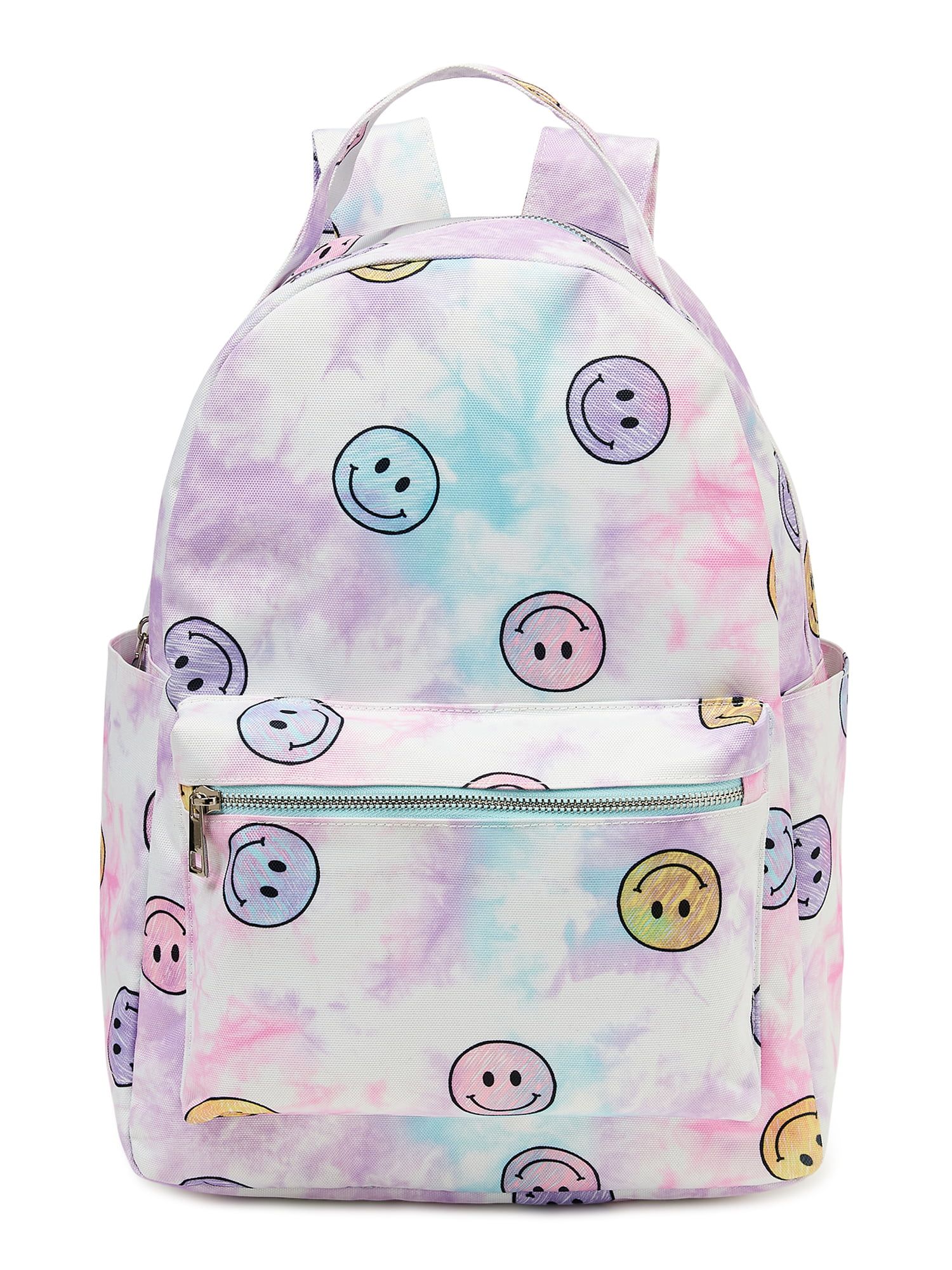 No Boundaries Women’s Dome Backpack Tie Dye Smiley Print - Walmart.com | Walmart (US)