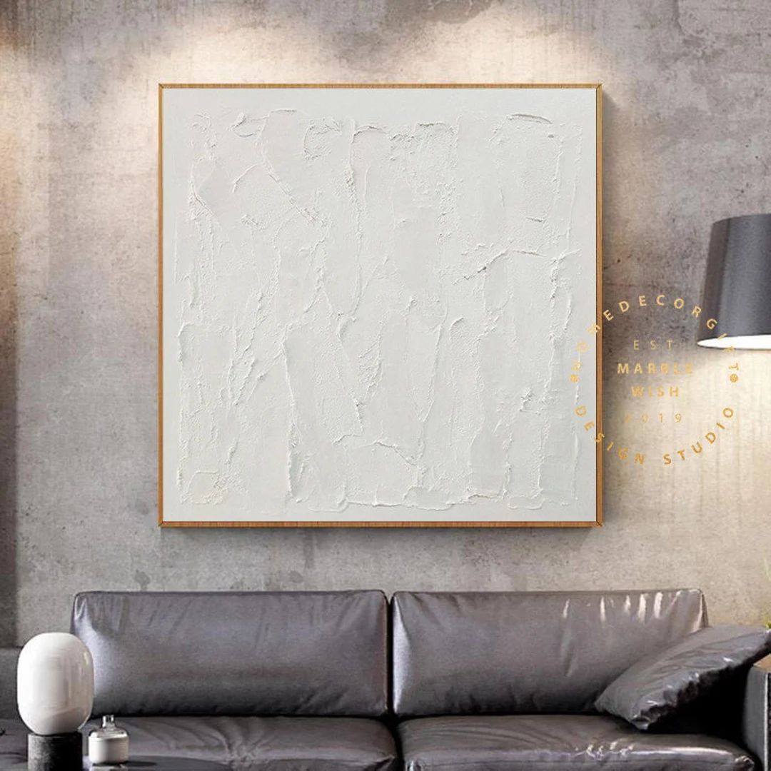 Large Abstract White Painting,White 3D Textured Paintings, White Acrylic Painting, Modern abstrac... | Etsy (US)