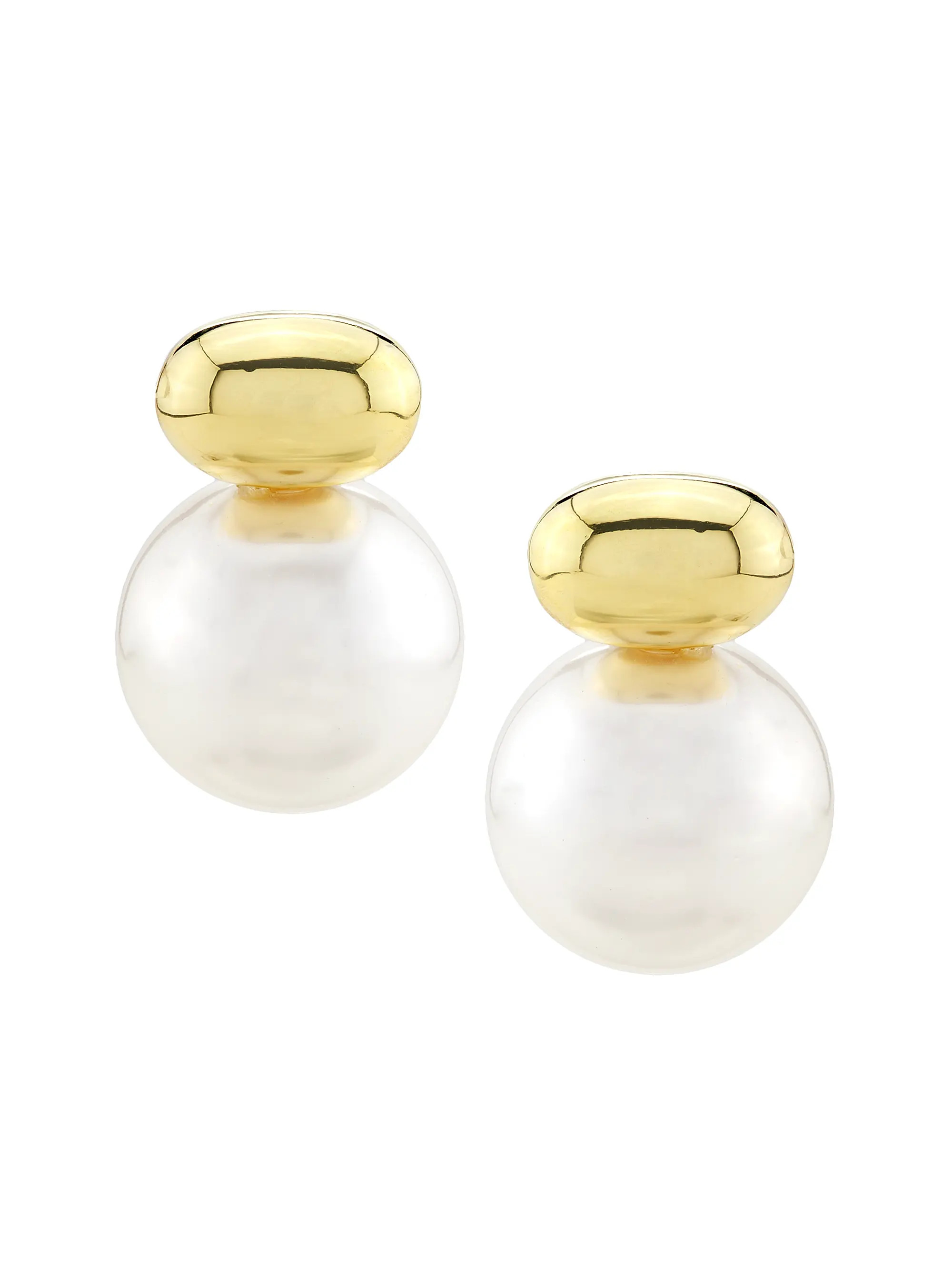 Empress 14K-Gold-Plated & Imitation Pearl Drop Earrings | Saks Fifth Avenue