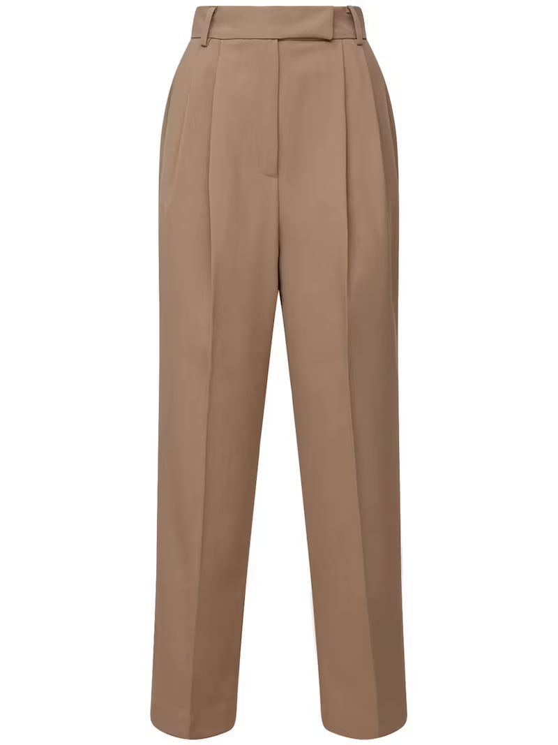 The Frankie Shop - Bea pleated tech twill pants - Beige | Luisaviaroma | Luisaviaroma