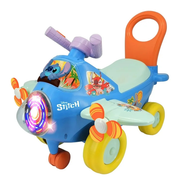 Kiddieland: Activity Plane: Stitch - Disney Light & Sound Foot-To-Floor Vehicle, Interactive Dash... | Walmart (US)