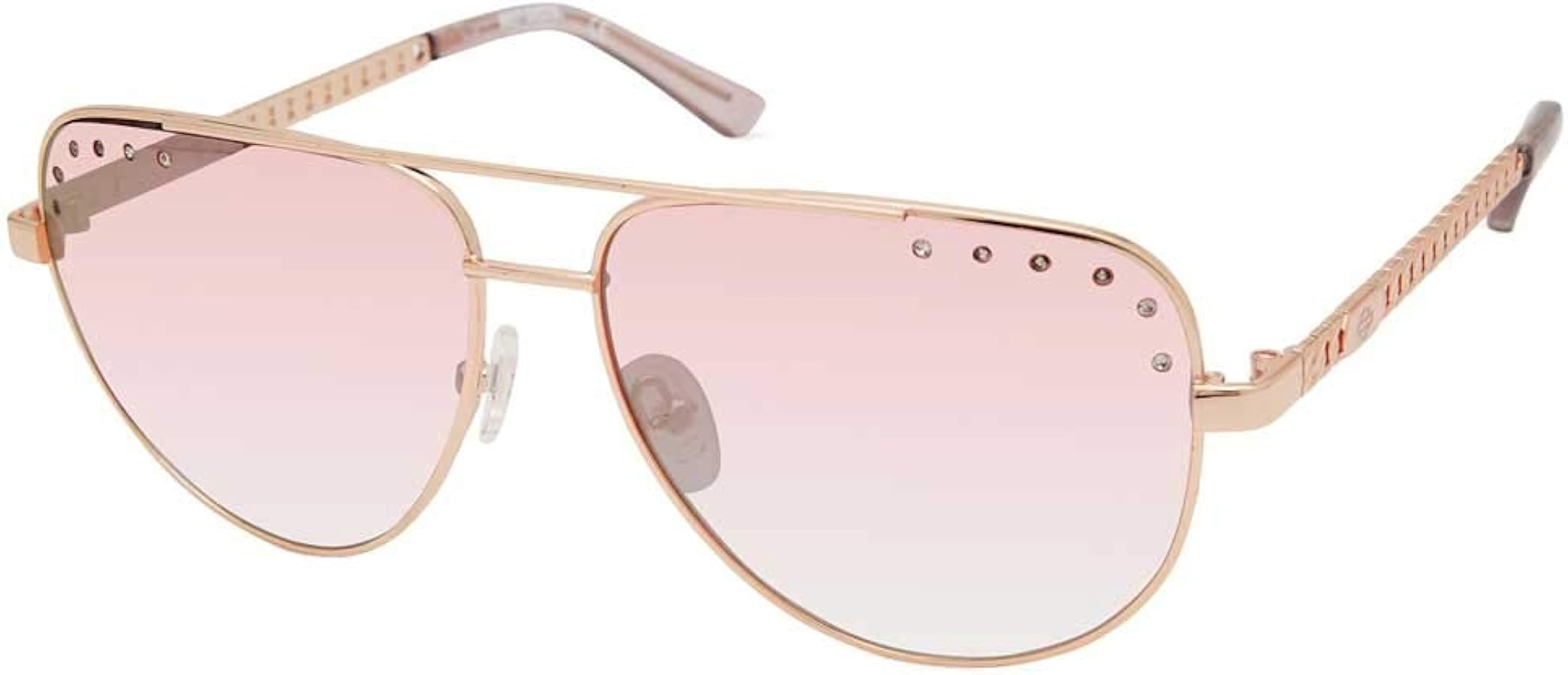 Harley-Davidson Women’s Pilot Sunglasses – Rose Gold Aviator Frame with Bordeaux Mirror Lense... | Amazon (US)