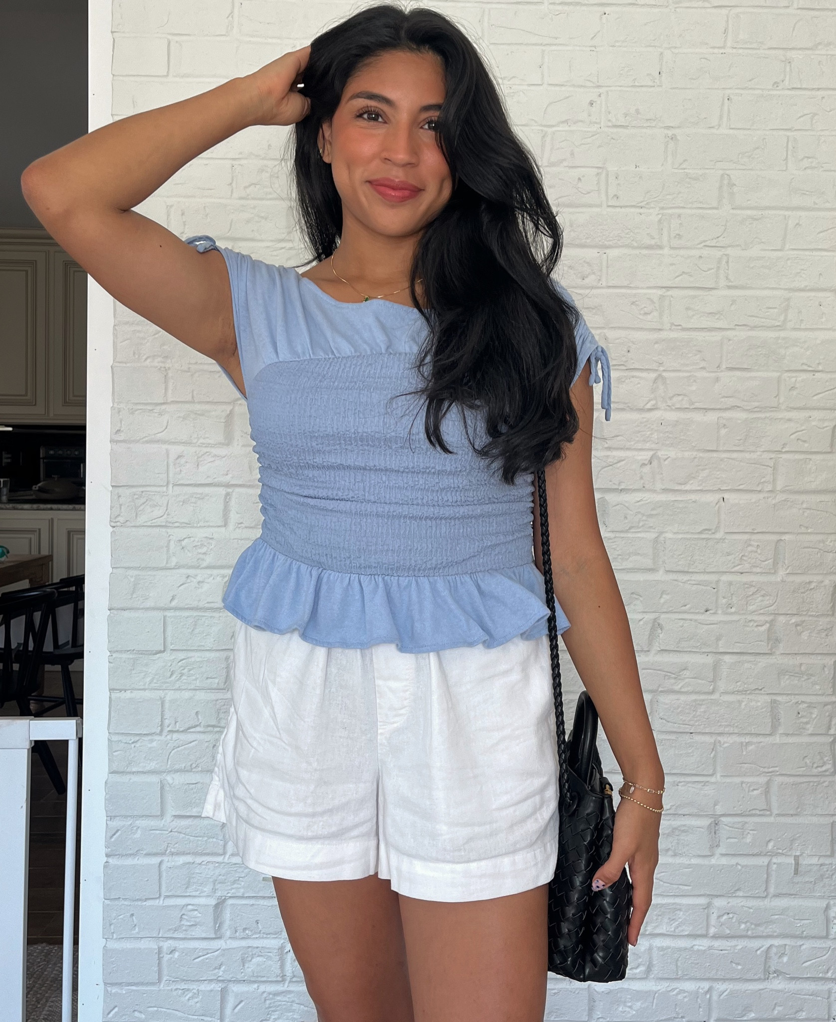 I’m 5’4-140lbs wearing a medium on both the top and bottom!

#LTKSeasonal #LTKSummerSales