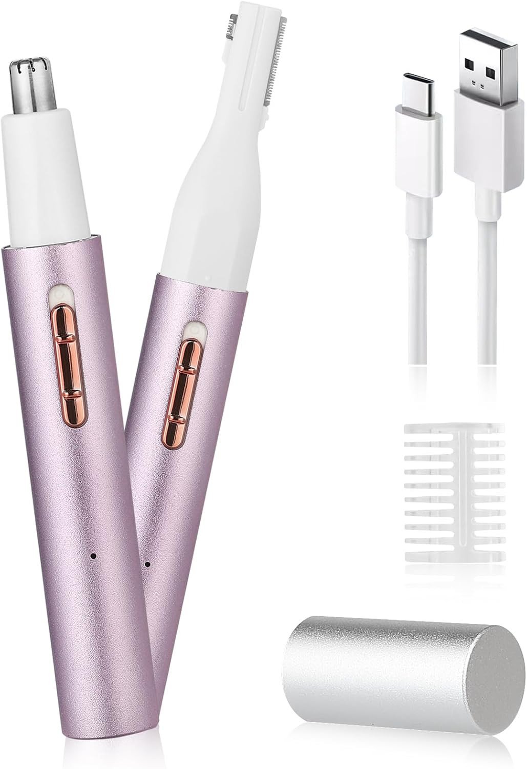 2026 Rechargeable Nose and Ear Hair Trimmer for Women Men ，Painless Facial and Eyebrow Hair Remover, Dual-Edge Blades, IPX7 Waterproof, Compact and Portable Electric Clipper forTravel | Amazon (US)