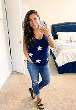 CinShein Womens Vest Summer Knit Tank Tops Casual V Neck Sleeveless Star Loose Fit Tunic Spaghett... | Amazon (US)