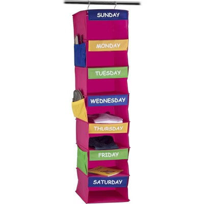 Kids Closet Organizer - Daily Activity Kids Hanging Rack - 7 Shelf Storage Portable Cloth Organizer for Closet Solutions - Homeitusa | Target
