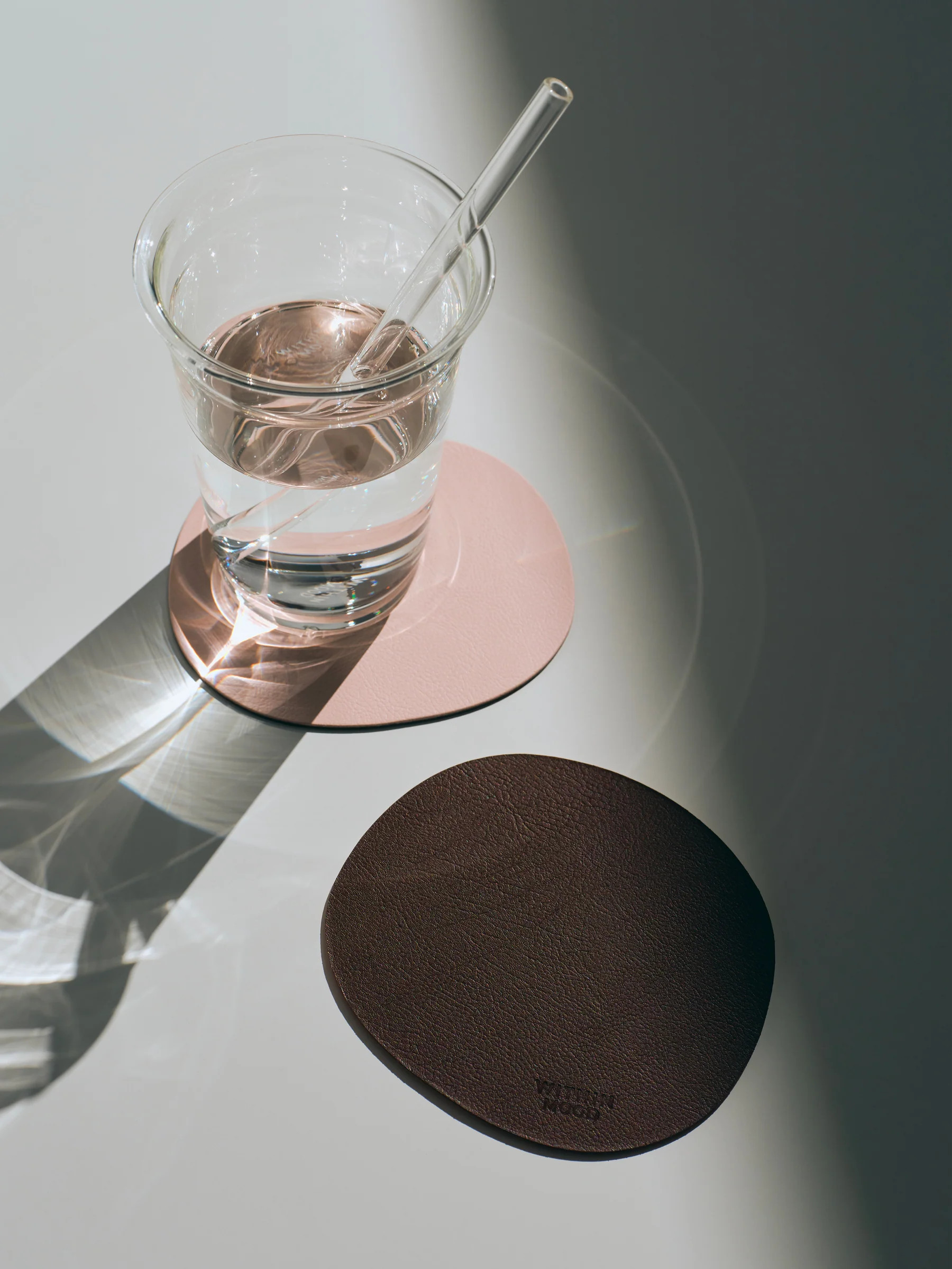Placemats, darkbrown/ milky pink, set of 2 | Withinmood