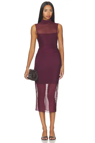 Amanda Uprichard Damira Dress in Burgundy. - size S | Revolve Clothing (Global)