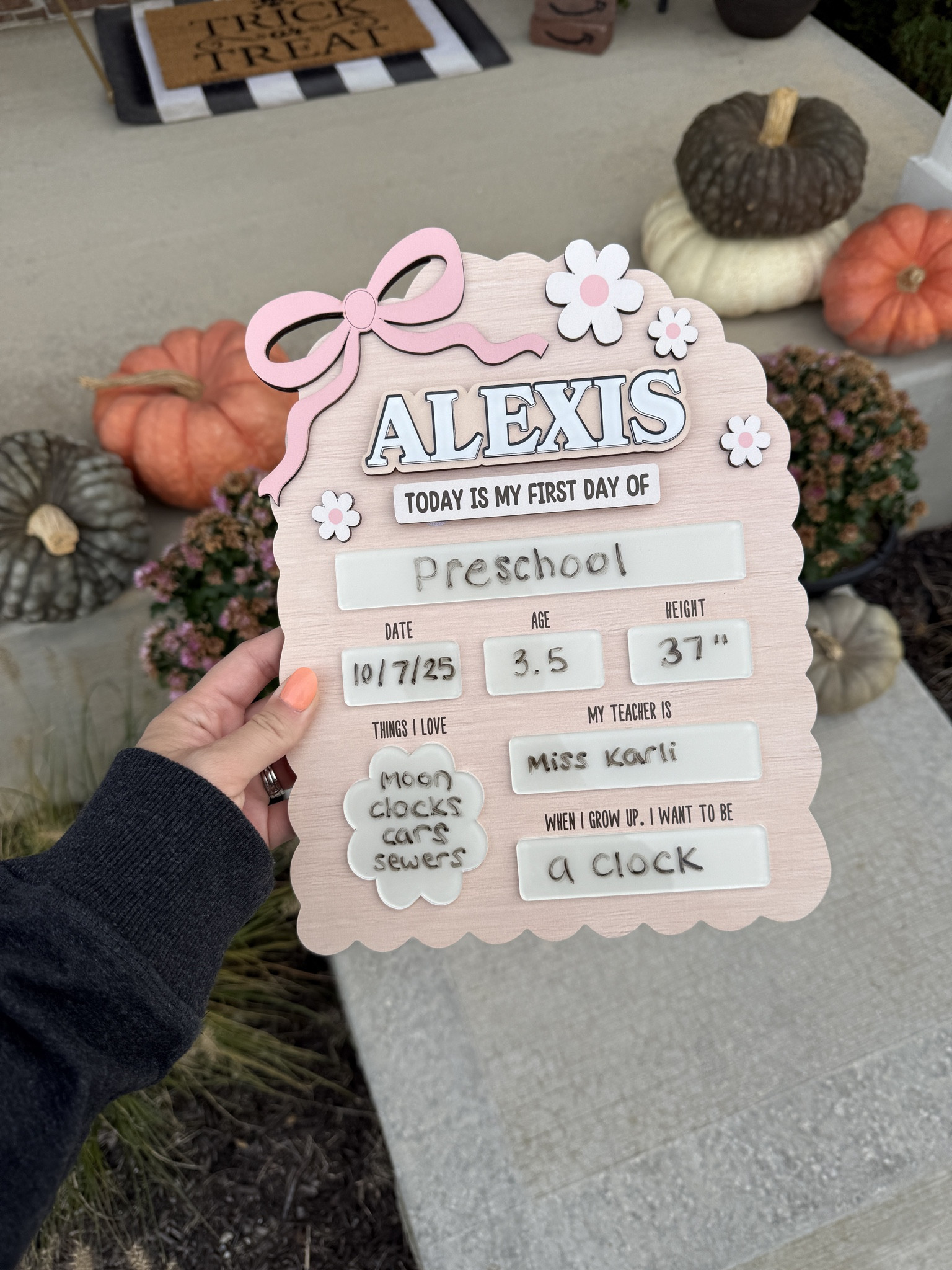 Back to School First Day of School Board for little girls. Last Day of School photo idea.

#LTKFindsUnder50 #LTKKids #LTKSeasonal