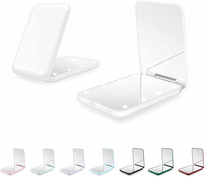 Compact Mirror, 1X/3X Magnification LED Pocket Mirror with Nternal BIattery, Mini Mirror for Purs... | Amazon (US)