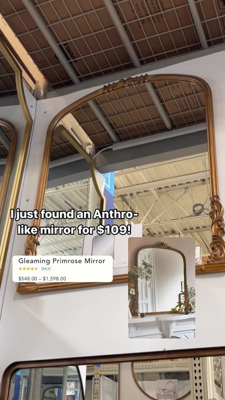 I’ve found the best Anthropologie Gleaming Primrose mirror dupe! You would never guess I found this mirror at Lowes, and certainly never imagine that it’s just over $100! 🙌  This mirror is giving all the gleaming primrose vibes at an accessible price. It looks super high quality and has some beautiful gold detailing while giving you an anthro look at a fraction of the cost. It would go really well in a modern traditional, transitional, or modern organic home and it would also look great as a bathroom mirror, entryway mirror, or bedroom mirror. 

#dupe #lowes #lookforless

#LTKsale #LTKhome