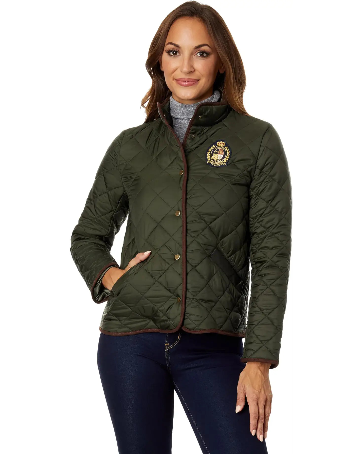 LAUREN Ralph Lauren Crested Quilt Fleece Lined | Zappos