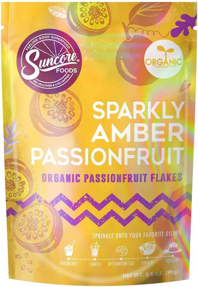 Suncore Foods Sparkling Passionfruit Flakes, Golden Yellow Food Flakes, Gluten-Free, Non-GMO, 3.5... | Amazon (US)