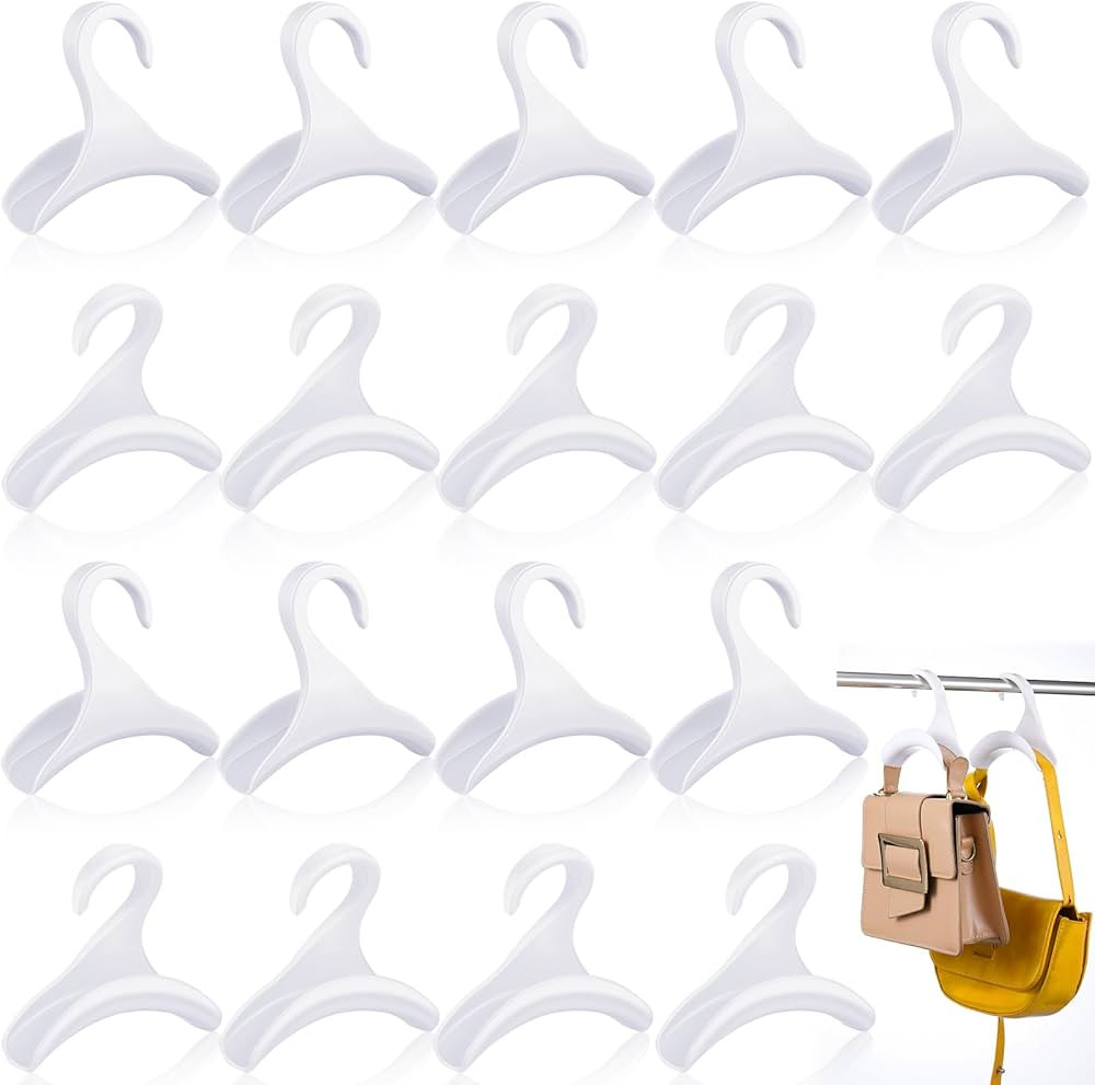 Maitys 18 Pcs Purse Hanger Hook Acrylic Bag Hanger Handbag Tote Bag Rack Holder Closet Organizer ... | Amazon (US)
