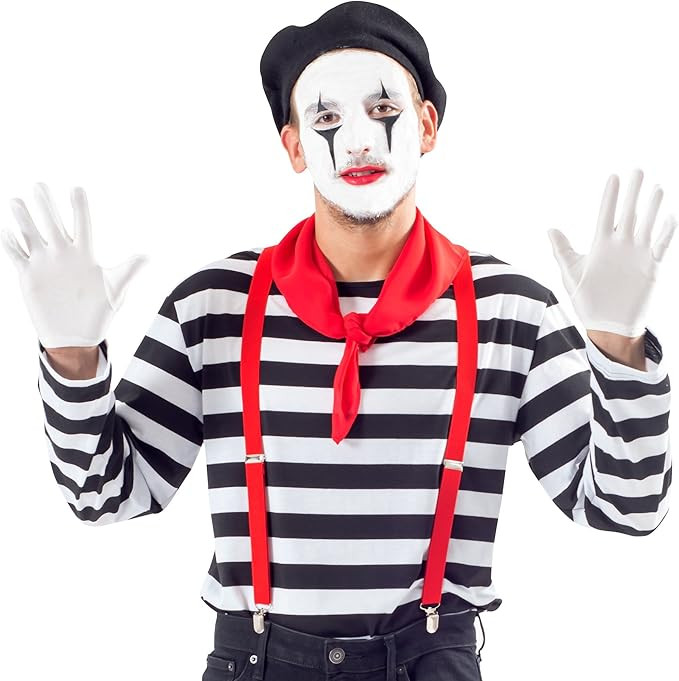 Men's Mime Halloween Costume Set | Amazon (US)