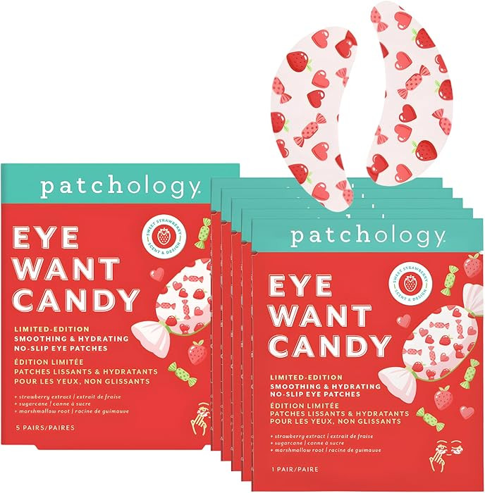 Patchology Eye Want Candy Under Eye Patches for Puffy Eyes, Dark Circles & Wrinkles – Hydrating... | Amazon (US)