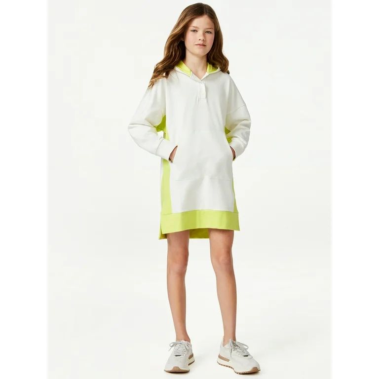 Free Assembly Girls Color Block Hoodie Dress, Sizes 4-18 | Walmart (US)