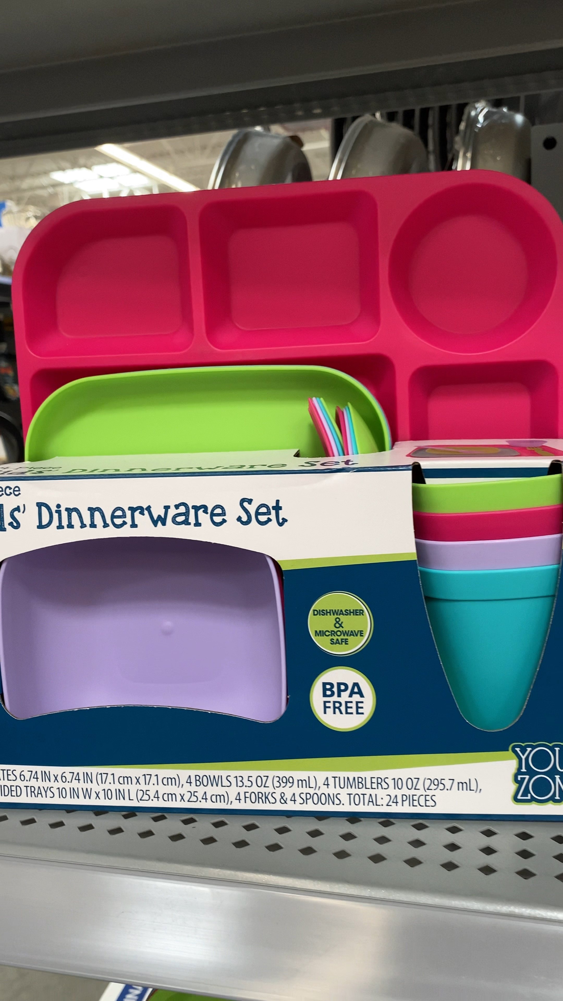 Kids dinnerware set! Great for outdoor eating. BPA free and dishwasher safe. Includes set of 4 plates, bowls, tumblers, divided trays, forks/spoons 

#LTKxWalmart #LTKSeasonal #LTKKids