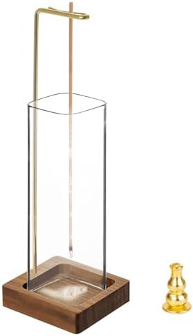Incense Holder, Incense Holder for Sticks, Wood Insence-Stick Holder with Glass Ashes Collector, ... | Amazon (US)