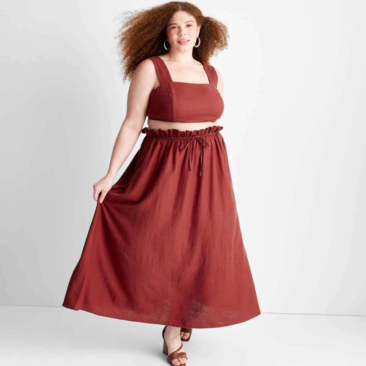 Women's Linen Tie-Front Maxi Skirt - Future Collective™ with Jenny K. Lopez | Target