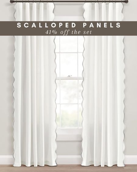 Scalloped curtain panels on sale! I love the delicate detail. 41% off the set now!

Scalloped curtains, curtain panels, window treatments, nursery curtains, light filtering curtains, delicate details, style tip, amazing sale, sale find, sale alert, sale, Living room, bedroom, guest room, dining room, entryway, seating area, family room, Modern home decor, traditional home decor, budget friendly home decor, Interior design, shoppable inspiration, curated styling, beautiful spaces, classic home decor, bedroom styling, living room styling, dining room styling, look for less, designer inspired, Amazon, Amazon home, Amazon must haves, Amazon finds, amazon favorites, Amazon home decor #amazon #amazonhome

#LTKHome #LTKSaleAlert #LTKStyleTip