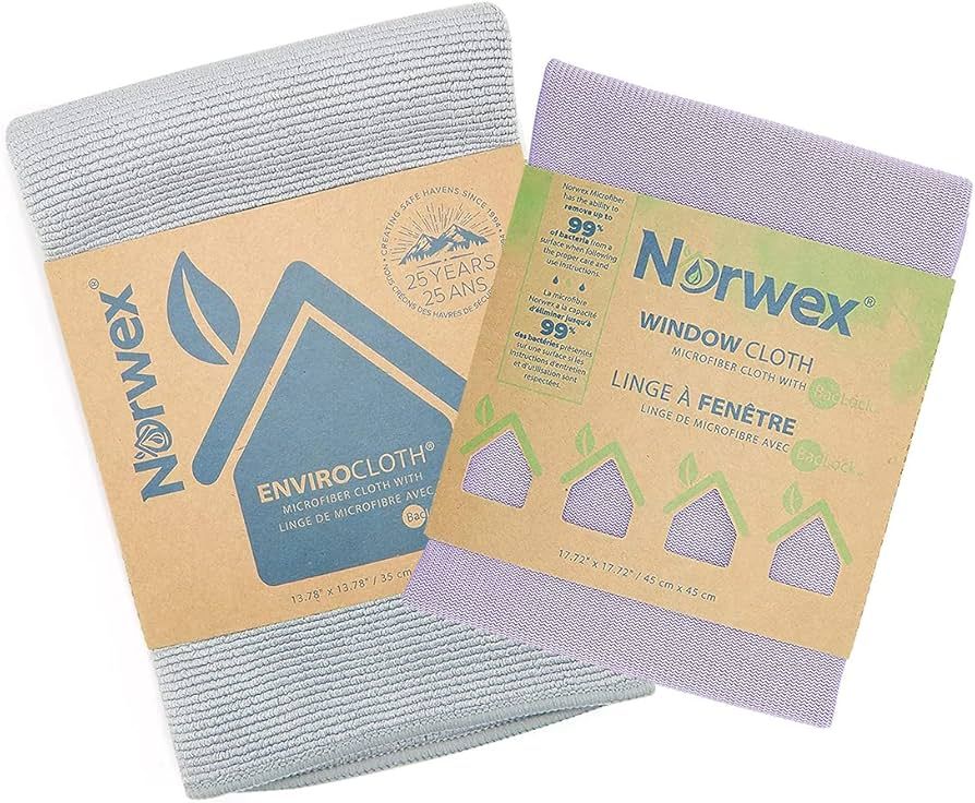 Norwex Basic Package - Microfiber - Glass Window Cleaning Cloth and Household Enviro Dusting Clot... | Amazon (US)