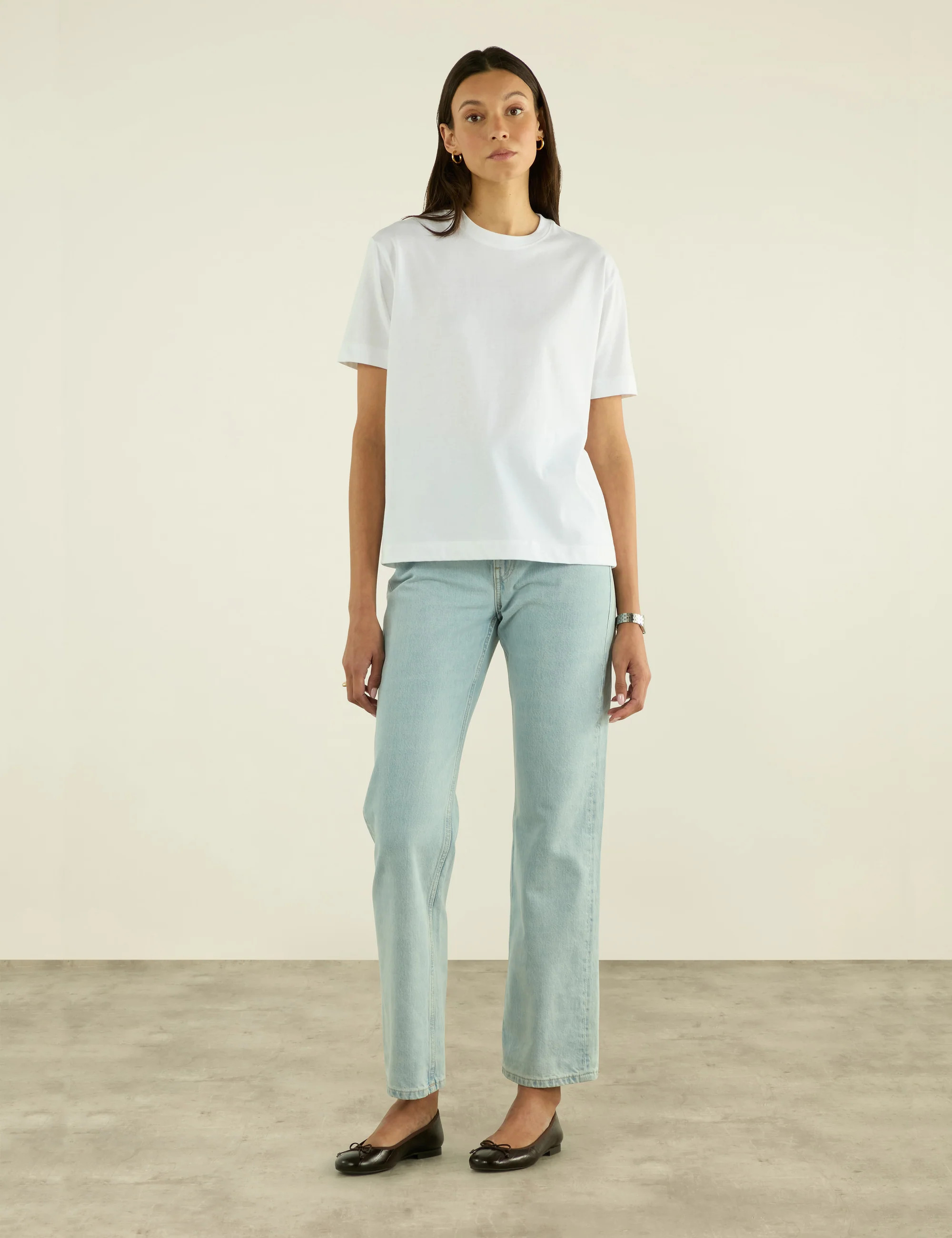 Soho T-Shirt: Cotton Jersey, White | With Nothing Underneath