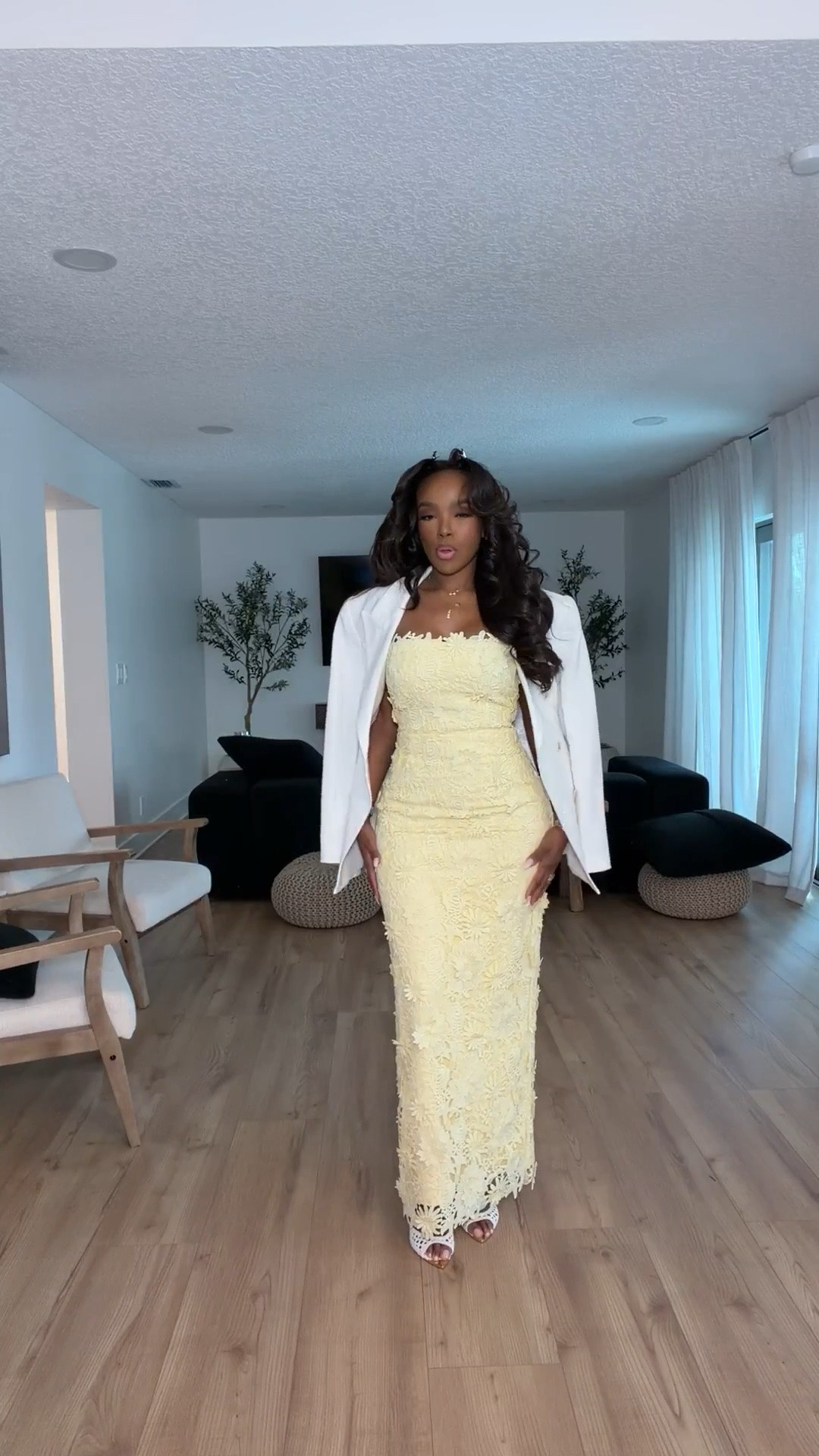 Hi babes ✨ Scroll to shop this elegant yellow lace dress 💛

This look feels so classy, feminine, and timeless. The lace detail paired with the white blazer gives such an elevated vibe while still feeling soft and effortless. I love outfits like this because they instantly make you feel dressed up without needing much styling.

Perfect for weddings, brunches, baby showers, vacations, bridal events, and spring/summer occasions.

📏 Measurements: 5’4” | 140 lbs | 36D bust | 27” waist | 40” hips  
Wearing a size Small

#LTKgrwm #LTKootd #LTKvlog
