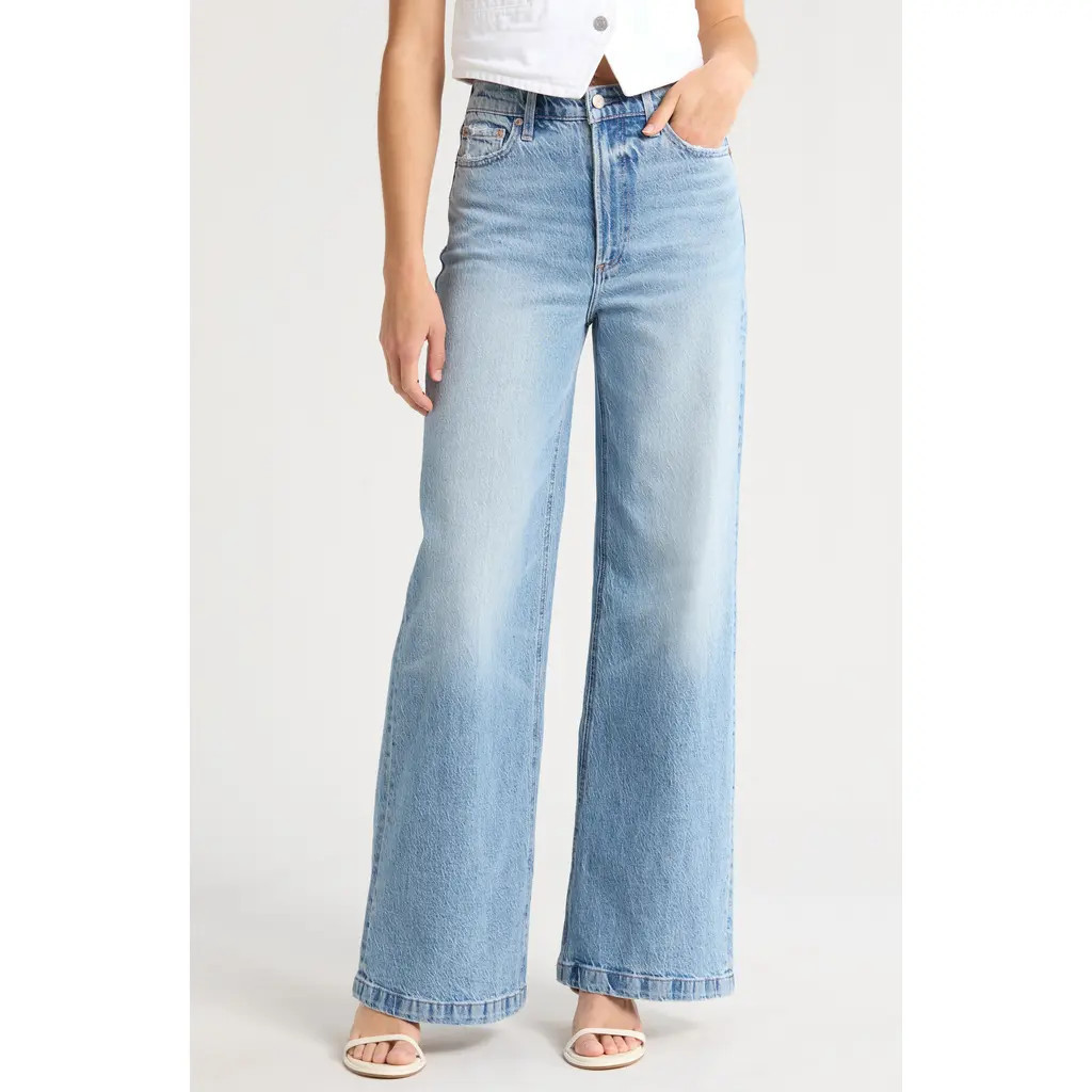 Pistola Lana High Waist Wide Leg Jeans in Break at Nordstrom, Size 32 | Nordstrom