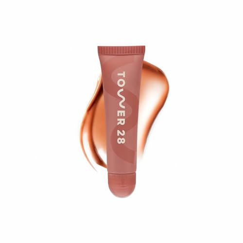 Tower 28 LipSoftie Tinted Lip Balm Treatment - Hydrating Glossy Balm + Overnight Lip Mask with Jojoba Oil + Shea Butter - Sweet, Cushiony Formula for Smooth, Soft Lips - Dulce De Leche (0.38 oz) | Amazon (US)