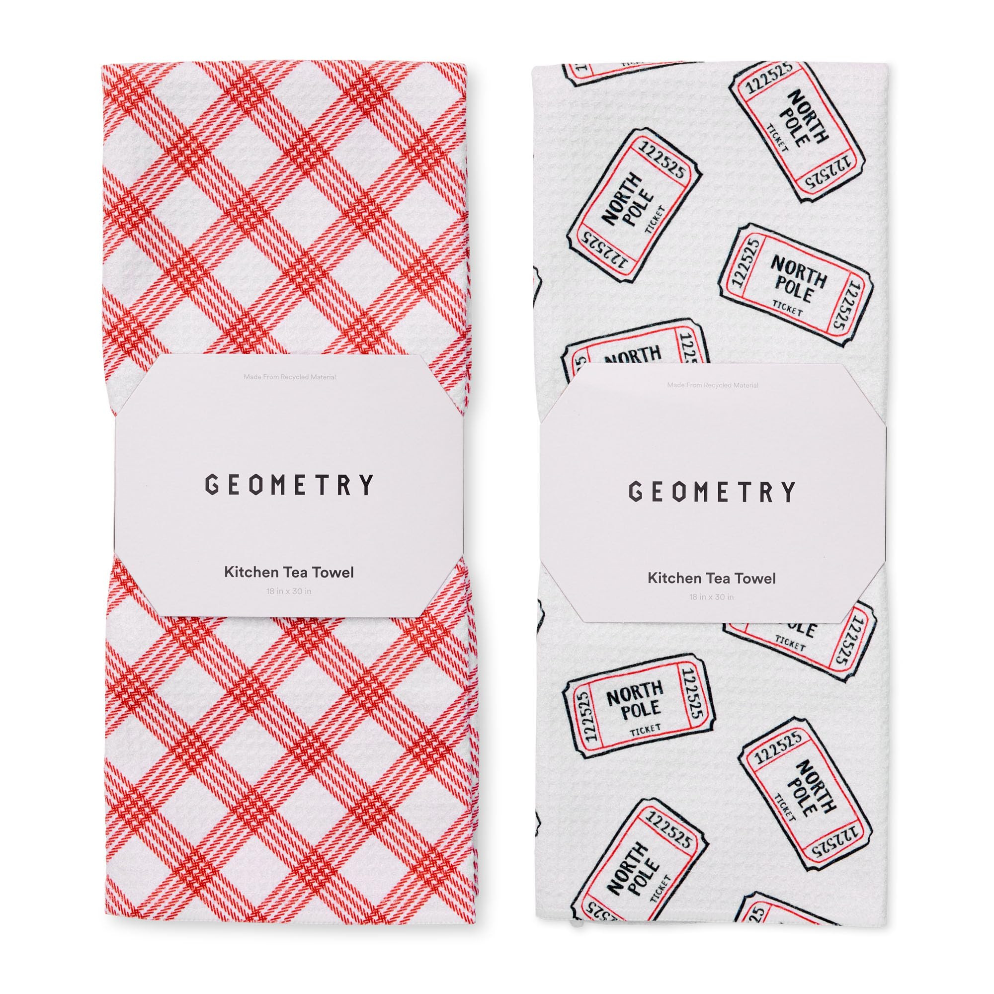 GEOMETRY Christmas Kitchen Towels - Quick Dry Microfiber Cloth Dish Towels for Kitchen Drying - P... | Amazon (US)