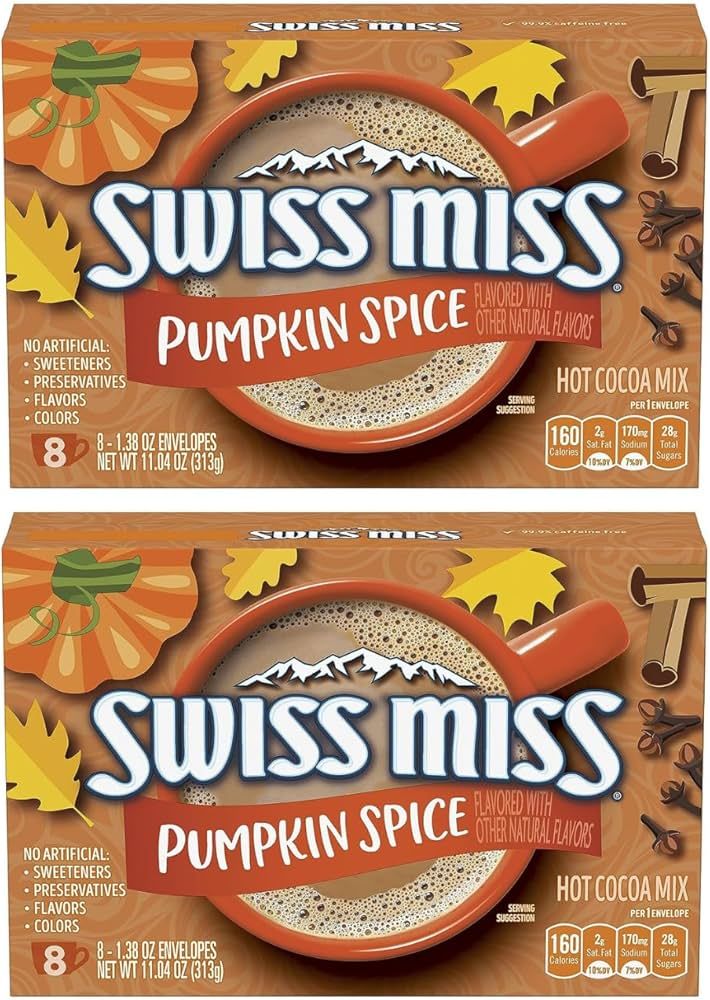 Swiss Miss Pumpkin Spice - ( 8 COUNT 1.38oz ) ( 2 PACK ) | Amazon (US)