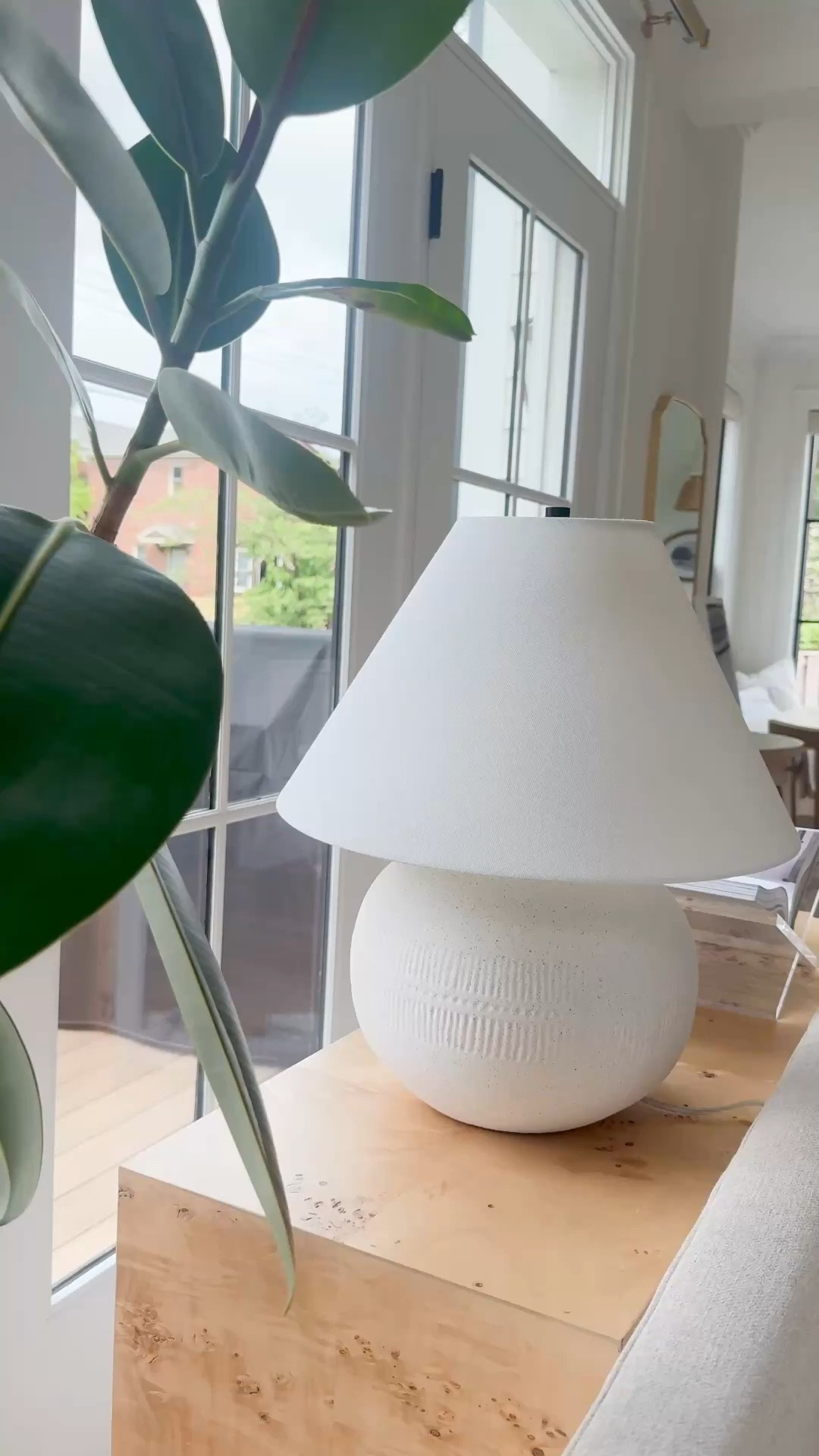 This gorgeous textured white table lamp was just restocked! Perfect for a sofa table or side table where you want a shorter lamp without sacrificing style and impact. I’ve had this lamp for 3 years and still love it. It’s dimmable!

I have it styled on a Burdwood console table that I have nested behind my sofa.

#LTKdayinmylife #LTKHome #LTKSaleAlert