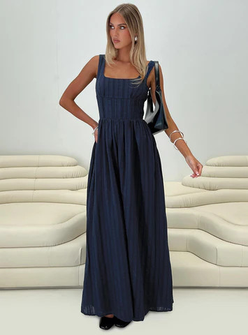 Lorinda Maxi Dress Navy | Princess Polly US
