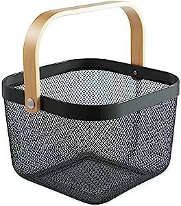 AJIODA Metal Mesh Steel Basket, Storage Organizer Basket Multi-functional Hanging Kitchen Baskets... | Amazon (US)