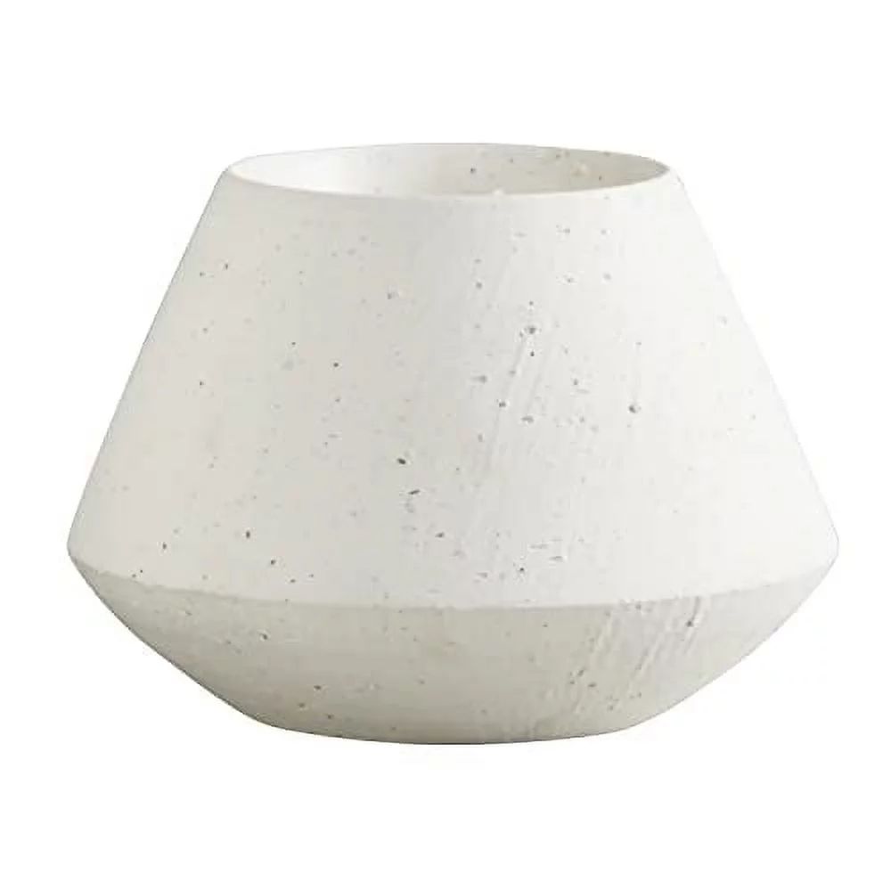 47th & Main Modern White Contemporary Circular Shaped Ceramic Planter for Indoor Outdoor Flowers ... | Walmart (US)