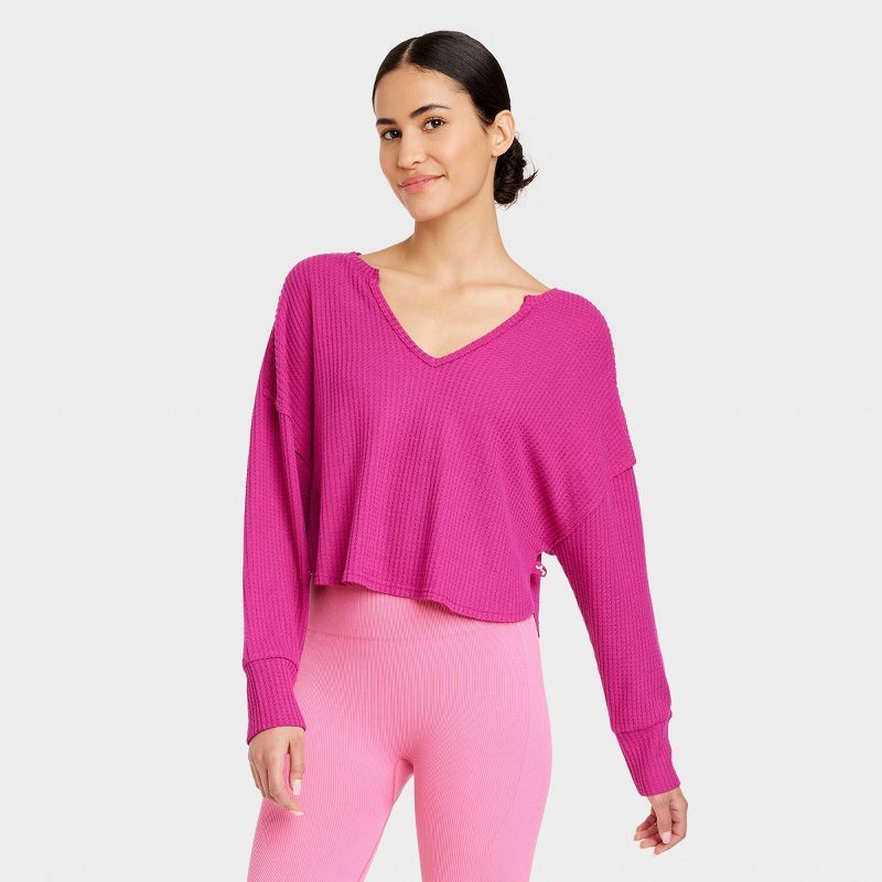 Women's Waffle Long Sleeve Top - JoyLab™ | Target