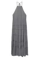 Robe longue à encolure américaine et panneaux | PULL and BEAR FR