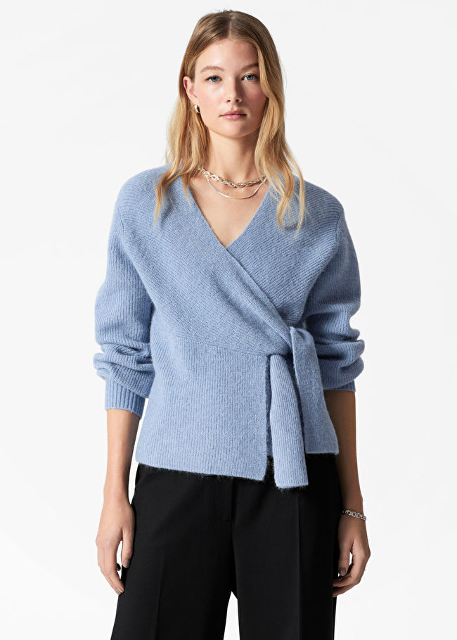 Alpaca-Blend Knitted Wrap Cardigan | & Other Stories EU
