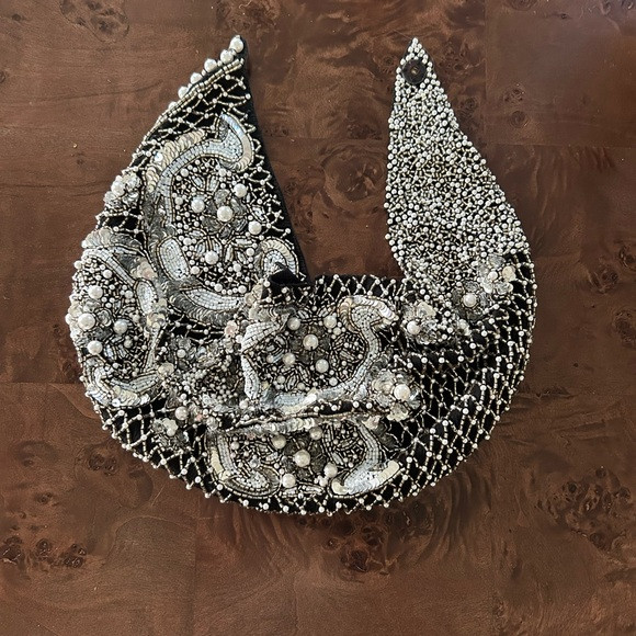 Large Mignonne Gavigan Black and Silver Statement Necklace | Poshmark